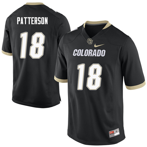 Men #18 T.J. Patterson Colorado Buffaloes College Football Jerseys Sale-Black